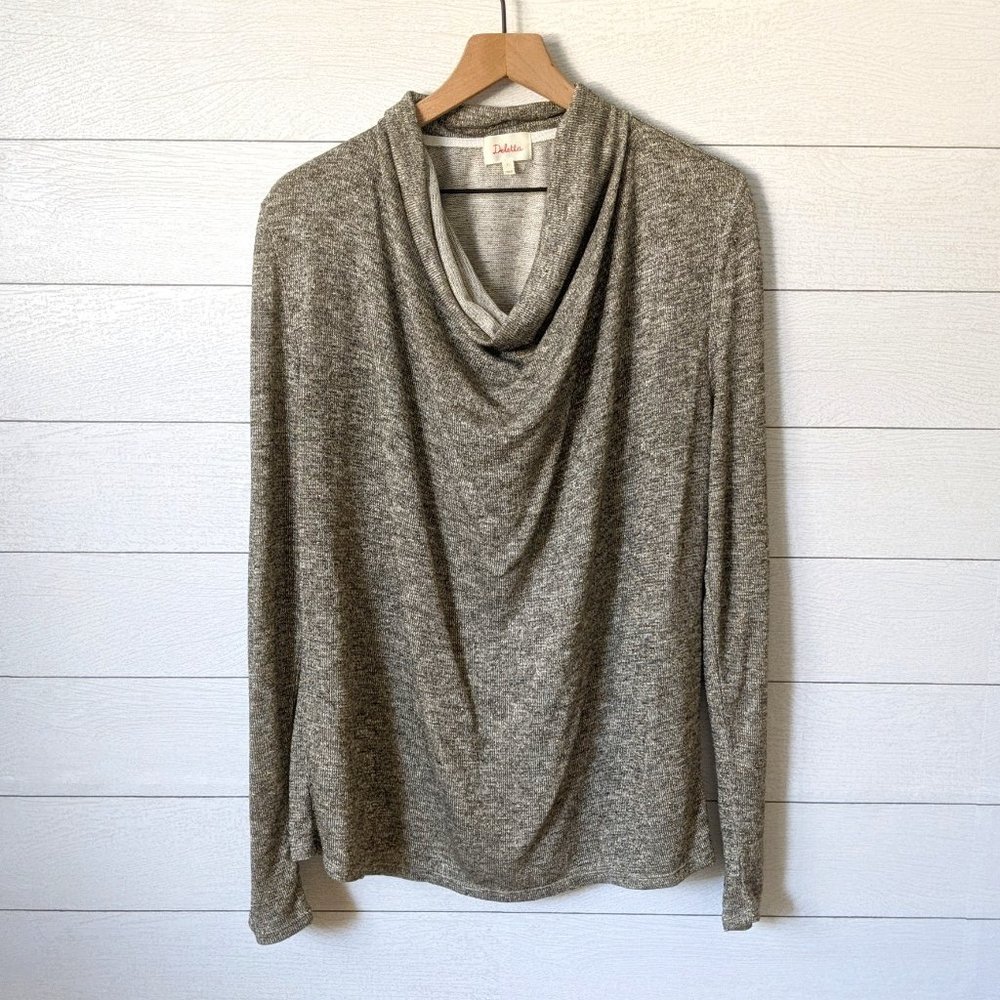 Anthropologie DELETTA Sparkle Gold Sweater